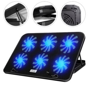 LAPTOP STAND PLASTIC (6 SMALL FANS, ADJUSTABLE)