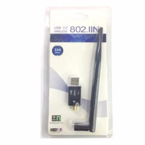 USB WIRELESS ADAPTER WITH ANTENNA & WPS BUTTON 300Mbps