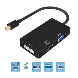 MINI DP MALE 3 IN 1 HUB (HDMI, DVI 24+5, VGA FEMALE)