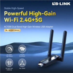 LB-LINK BL-WDN1300H AC1300 WIRELESS DUAL BAND USB ADAPTER WITH 2 ANTENNAS