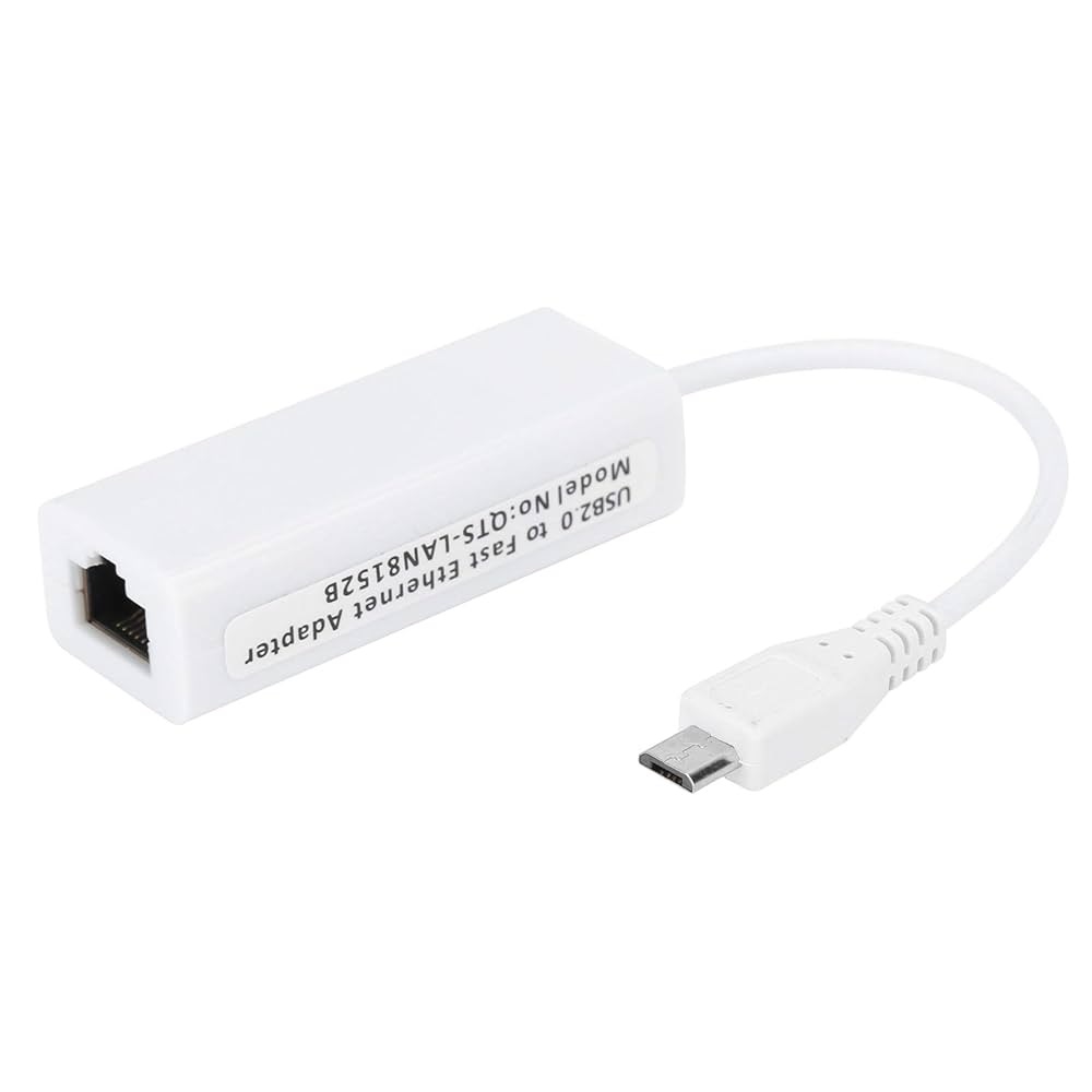 MICRO USB 2.0 ETHERNET ADAPTER (MICRO USB MALE TO RJ45 FEMALE)