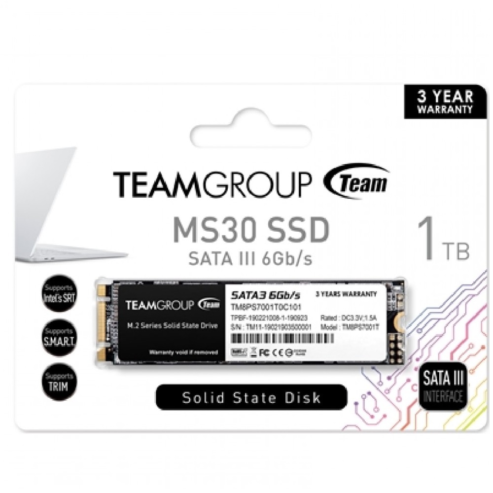 TEAMGROUP 1TB M.2 DOUBLE CUT SSD MS30 1