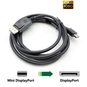 1.8M MINI DP MALE (Thunderbolt) TO DP MALE CABLE