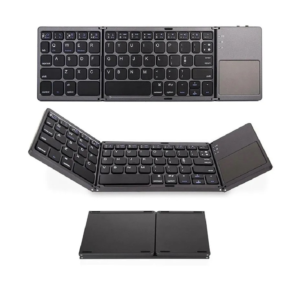 FOLDABLE BLUETOOTH KEYBOARD WITH TOUCH-PAD