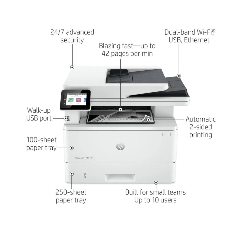HP LASERJET MFP 4103DW PRINTER