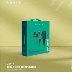 HEATZ 3 IN 1 LIGHTNING/ MICRO/ USB-C TO HDMI CABLE ZT57