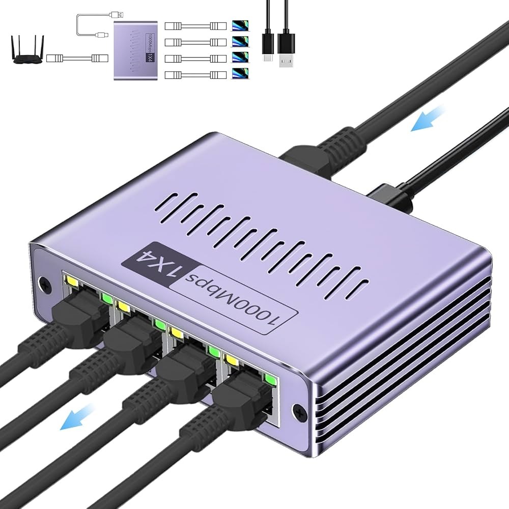 HEATZ 2 IN 1 ZT104 ETHERNET SPLITTER