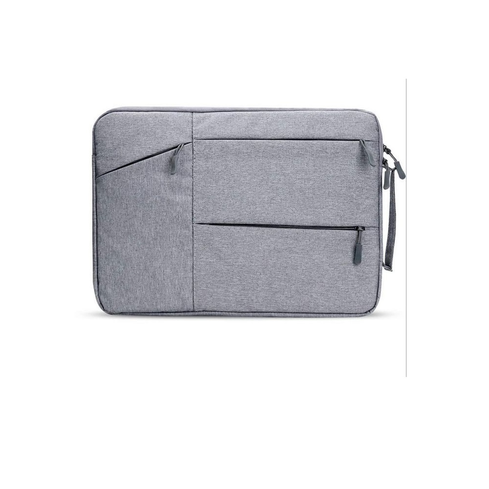 LAPTOP SLEEVE BAG 3 SIDE ZIPS GRAY